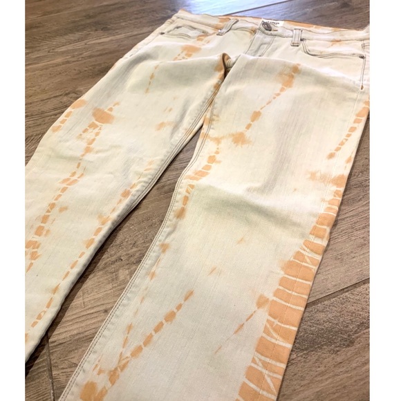 HUDSON Orange/White Dyed Skinny Jeans size 26 - Picture 6 of 9